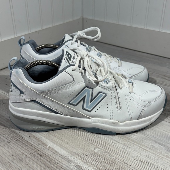 New Balance 608 Women's White Light Blue Size 12 D WX608WB5 - Picture 1 of 16